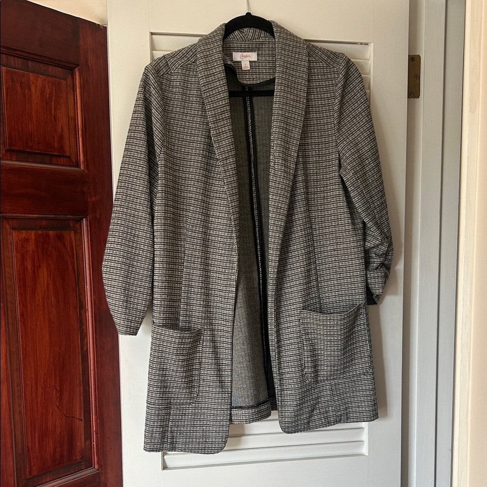 Candie's Black and White Checkered Blazer